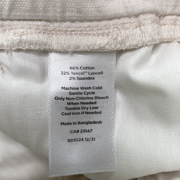 Talbots "Easy Slim Leg Crop Pants" Pull On Elastic Drawstring Button Tab Cuffs - Picture 14 of 16